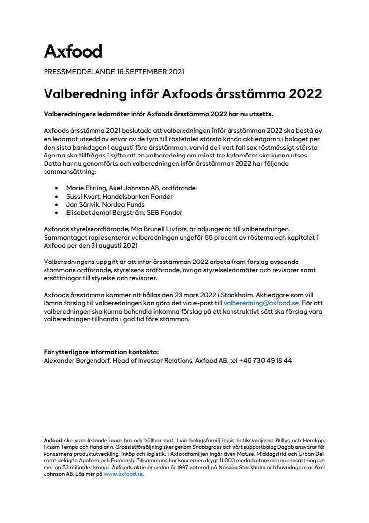  Valberedning inför Axfoods årsstämma 2022.pdf