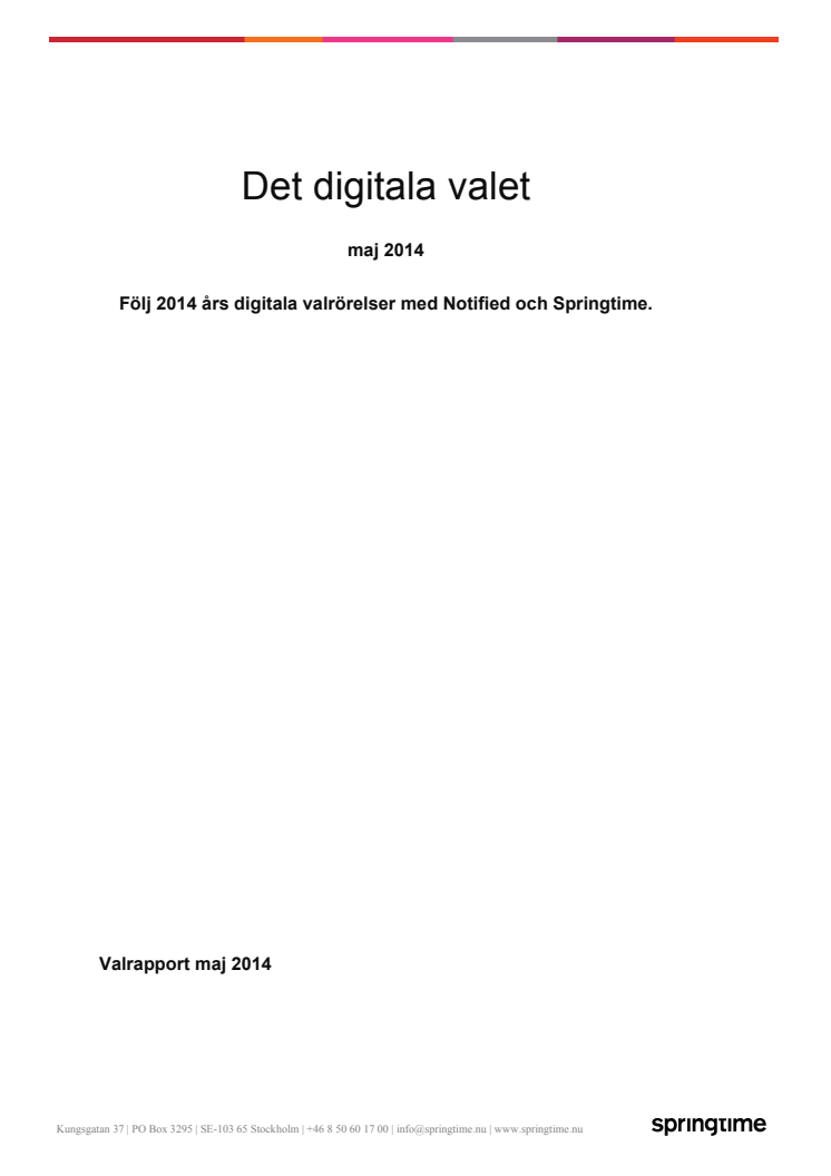 Det digitala valet - rapport för maj 2014