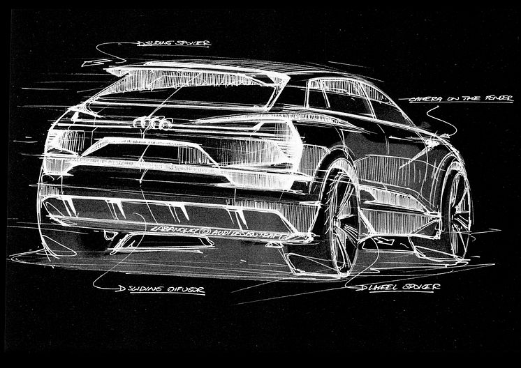 Audi e-tron quattro concept – Exterior Sketch – Rear