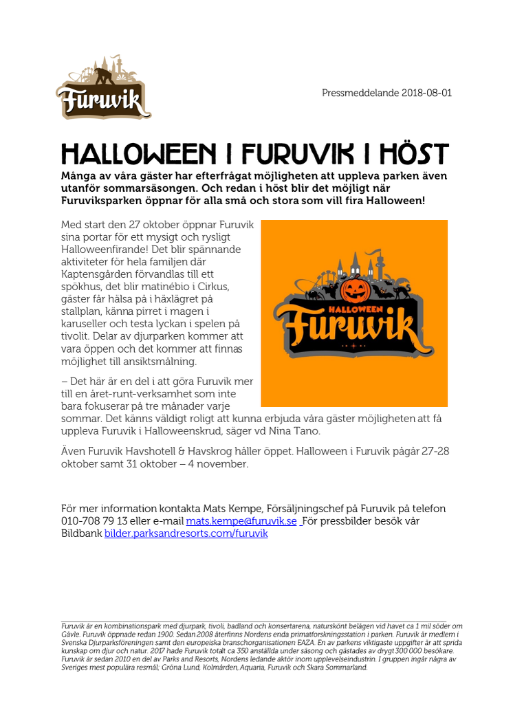 Halloween i Furuvik i höst