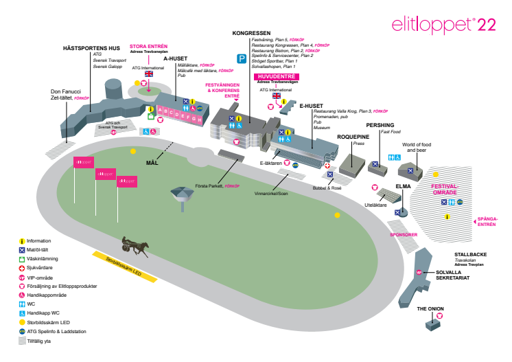 Översiktskarta Elitloppet 2022