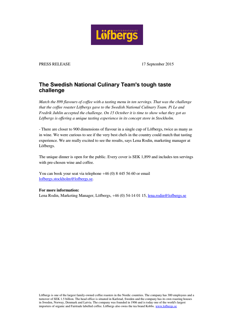 ​​The Swedish National Culinary Team's tough taste challenge