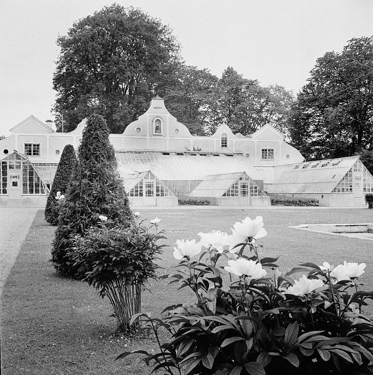 Trädgården på Julita gård på 1920-talet 