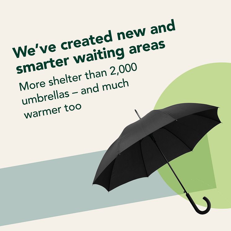 More shelter than 2,000 umbrellas