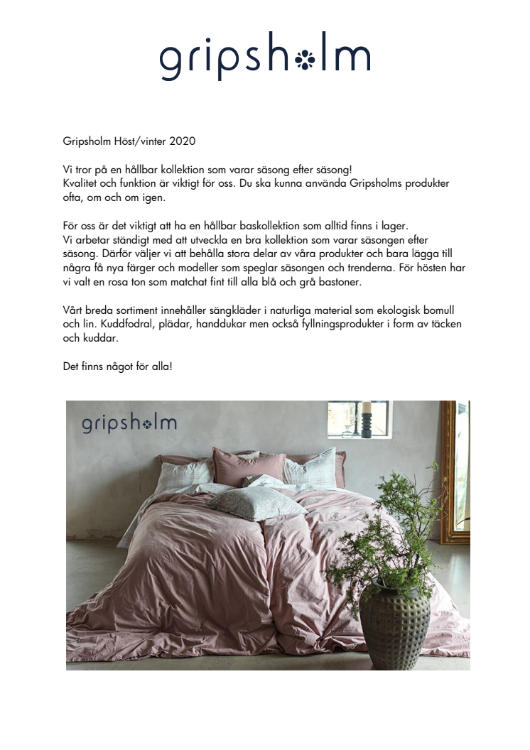 Gripsholm Höst/vinter 2020