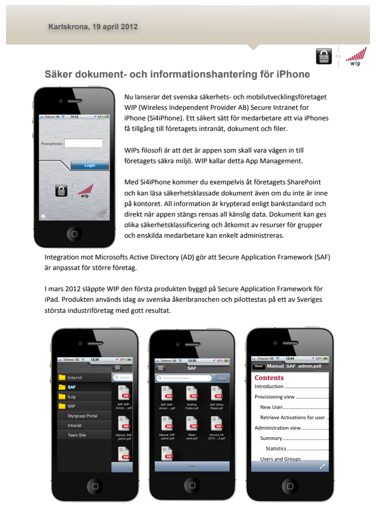 Säker dokument- och informationshantering för iPhone