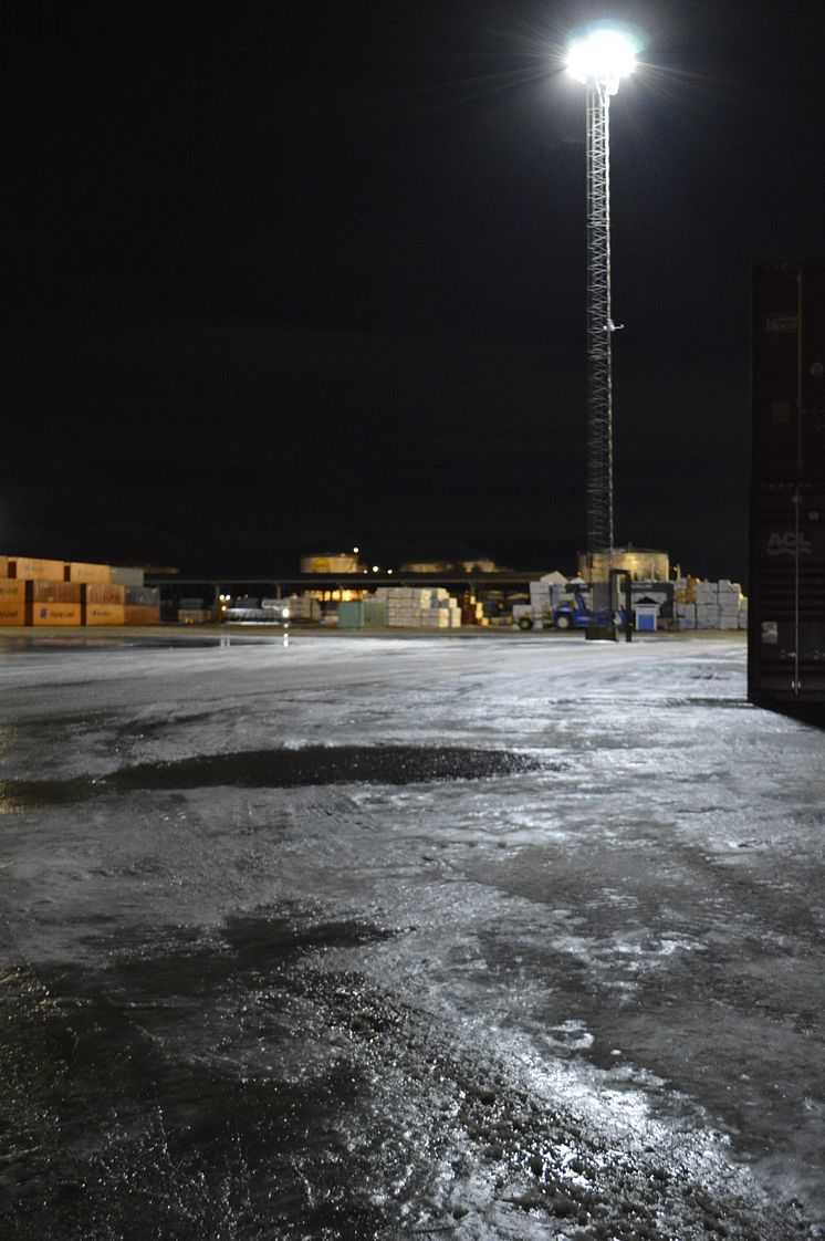 Piteå hamn miljösatsar med LED mastbelysning