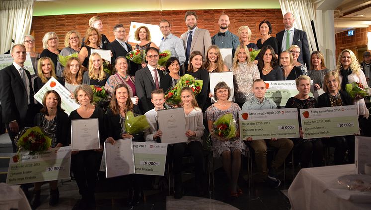 Pristagarna i Bildningsgalan i Borås 2015. Foto: Elisabeth Eliason