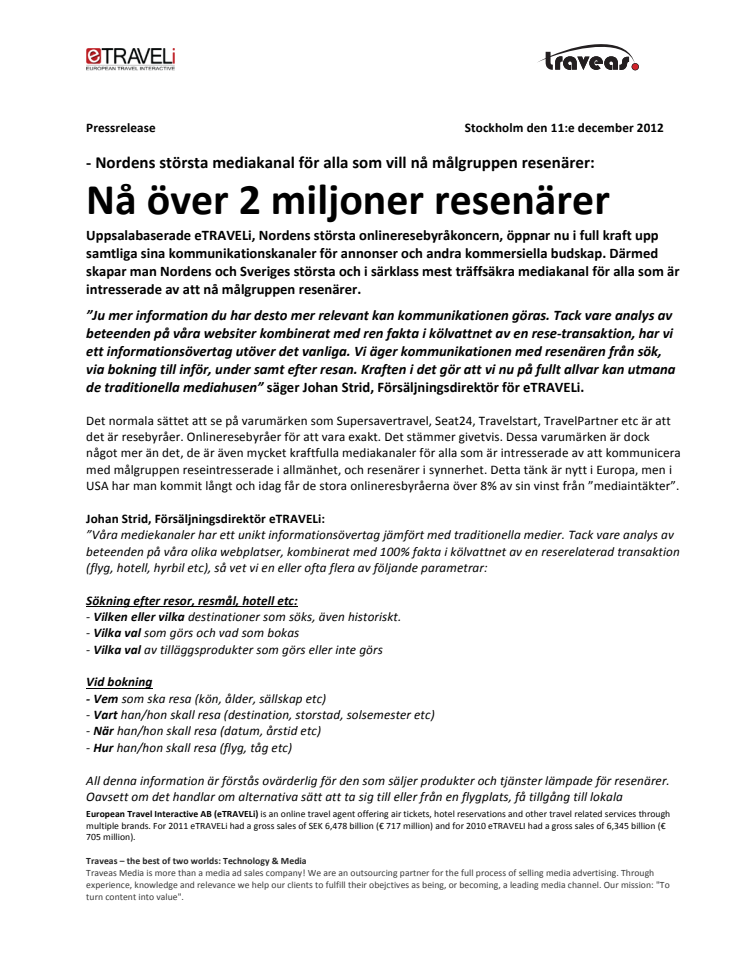 Nå över 2 miljoner resenärer  