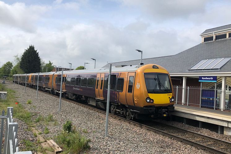 Two Class 172/0s on a test run through Kenilworth station – 28 April 2019