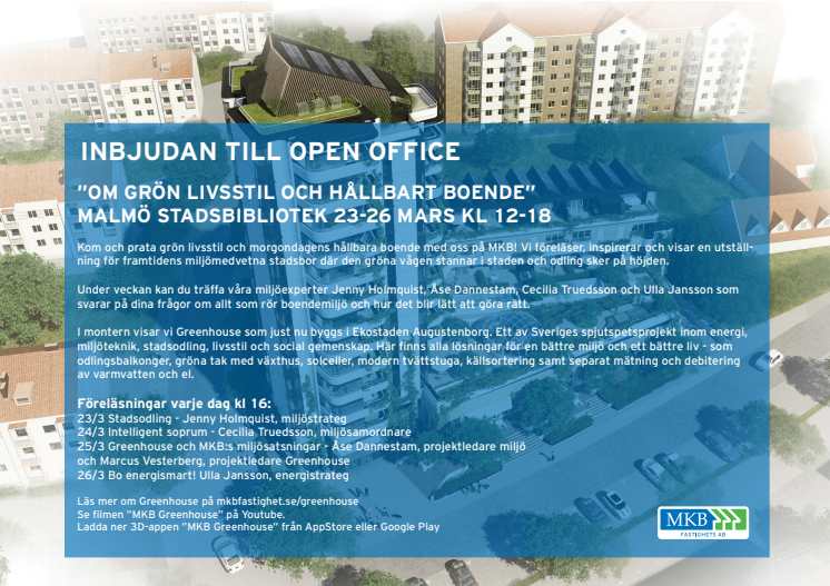 Inbjudan Open Office - Om grön livsstil och hållbart boende