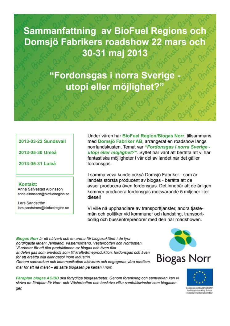 Sommarbrev från Biogas Norr
