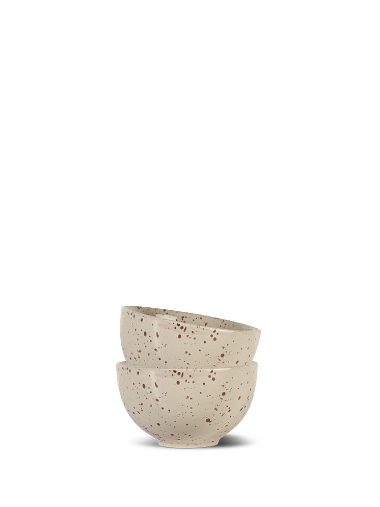 Ditte bowl, 2-pcs Beige/bordeaux