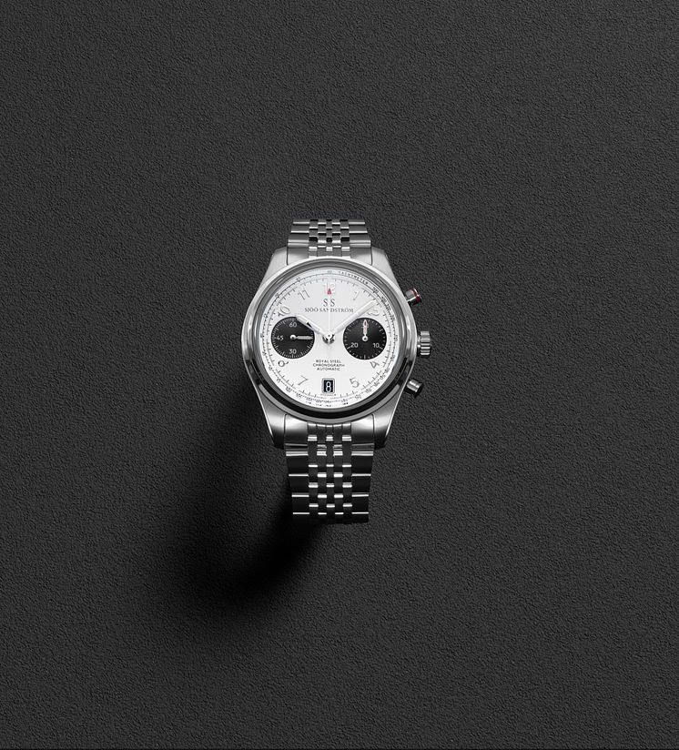 Royal Steel Chronograph 40mm White - Sjöö Sandström.jpg