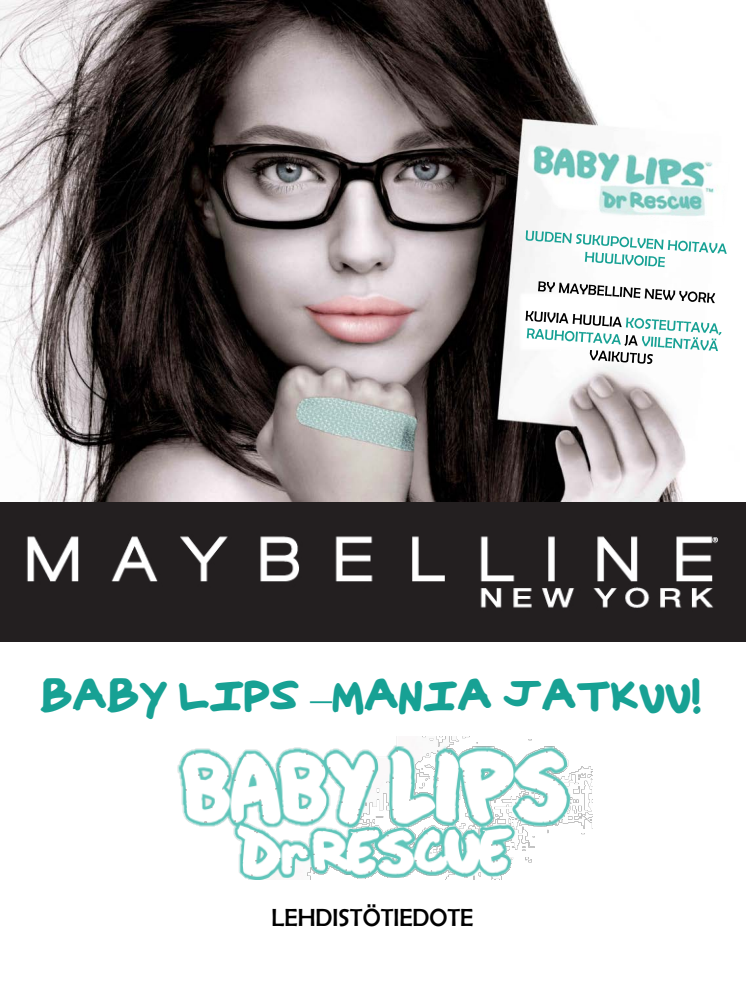 Baby Lips -mania jatkuu - seuraavana Maybelline Baby Lips Dr Rescue - hoitavat huulivoiteet 