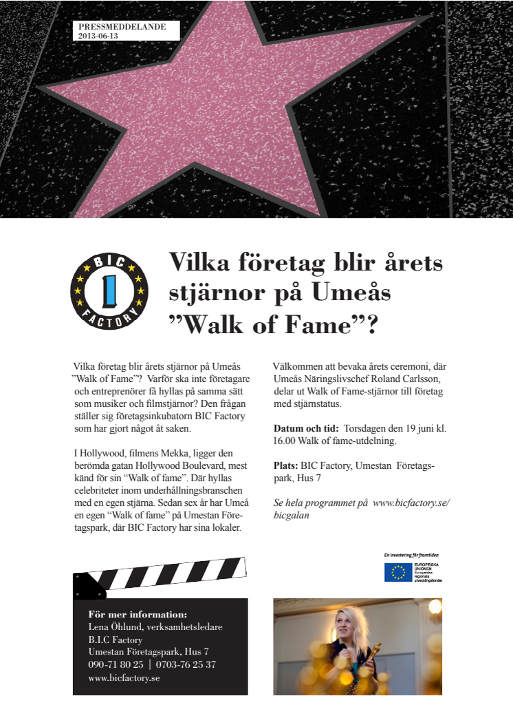 Vilka företag blir årets stjärnor på Umeås ”Walk of Fame”?