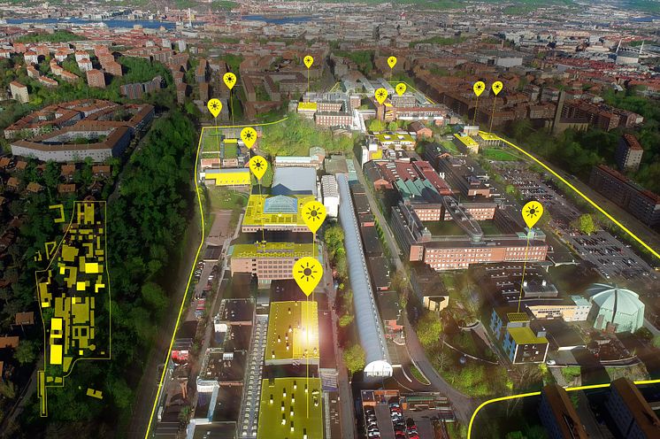 Chalmers blir en av Sveriges solcellstätaste stadsdelar