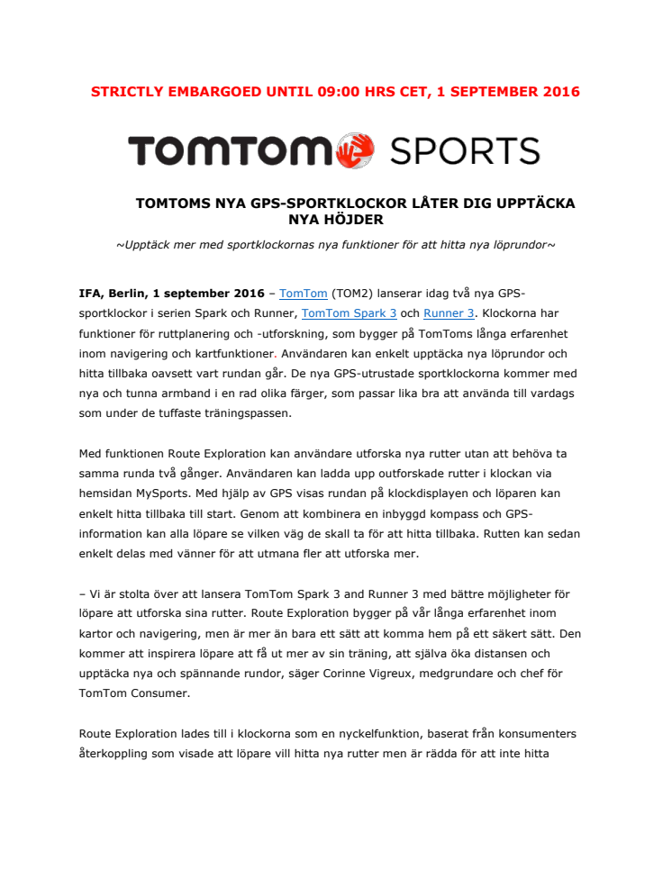 TomToms nya GPS-sportklockor låter dig upptäcka nya höjder