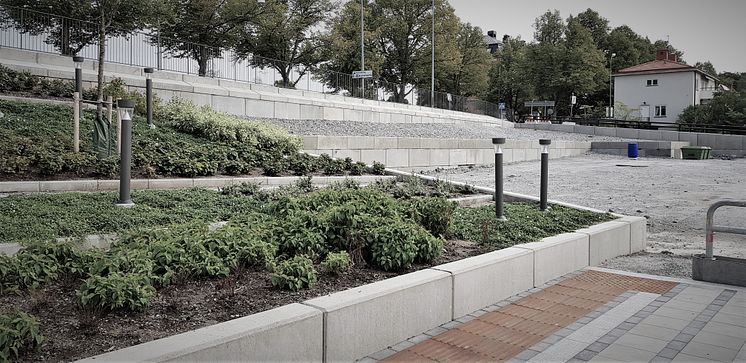 Stödmurar och terrasseringar Södertälje Sjukhus