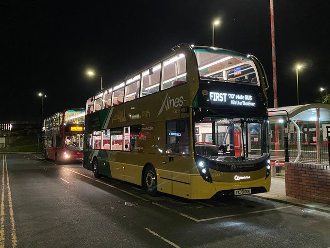 First new registration 70 plate bus hits the road