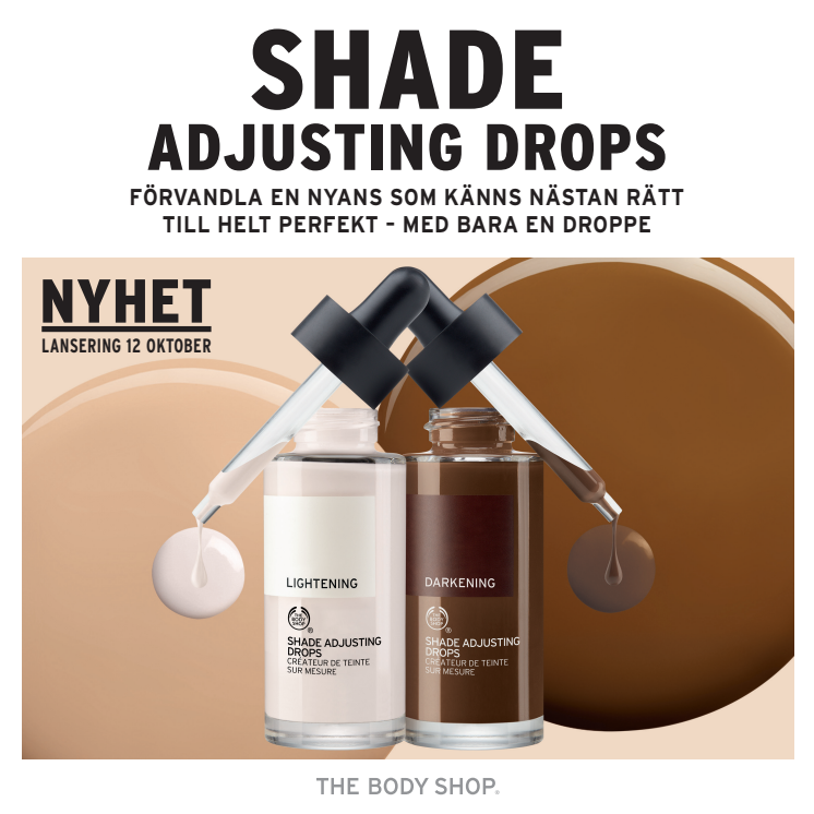Förvandla en foundation som är nästan rätt till perfekt med Shade Adjusting Drops från The Body Shop