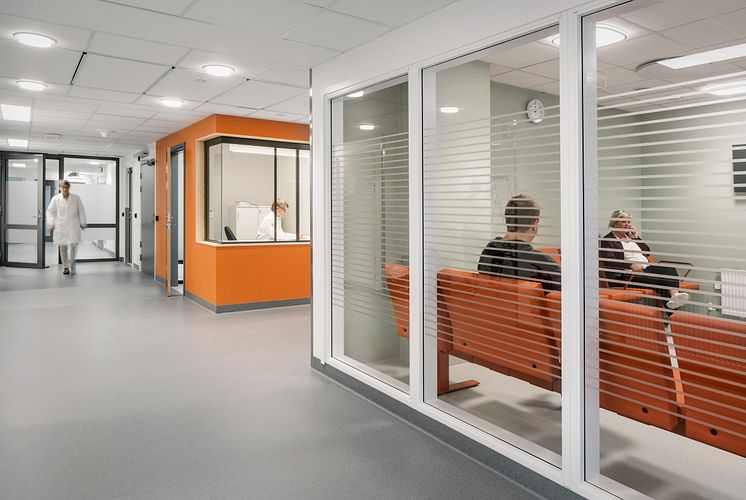 Väntrum på ögonmottagningen, Helsingborgs lasarett