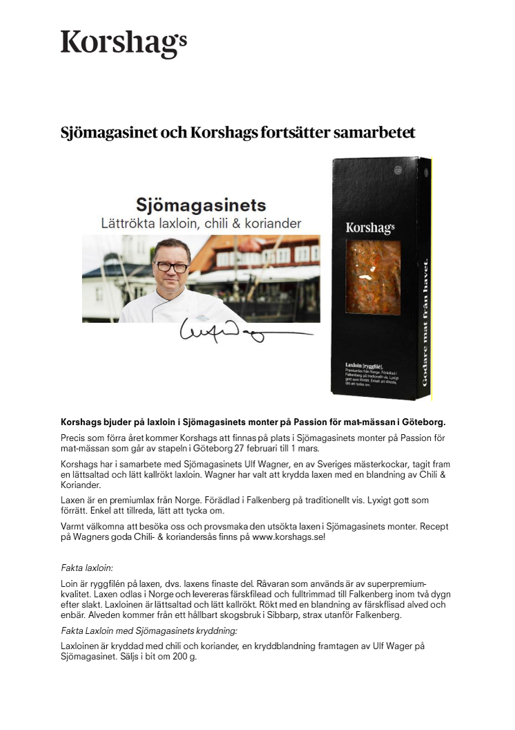 Sjömagasinet och Korshags fortsätter samarbetet 