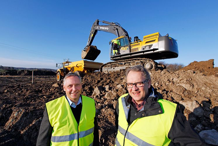 Byggstart för Swecons nya huvudkontor - Christer Söderberg och Håkan Pettersson