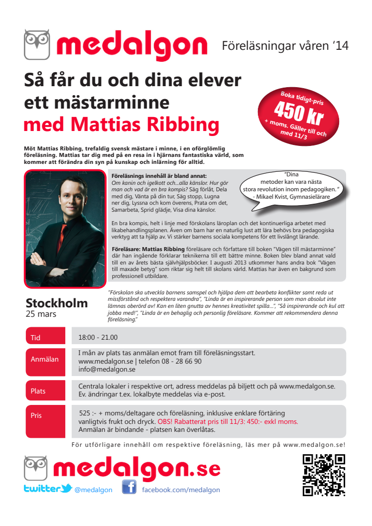 Så får du och dina elever ett mästarminne! med Mattias Ribbing