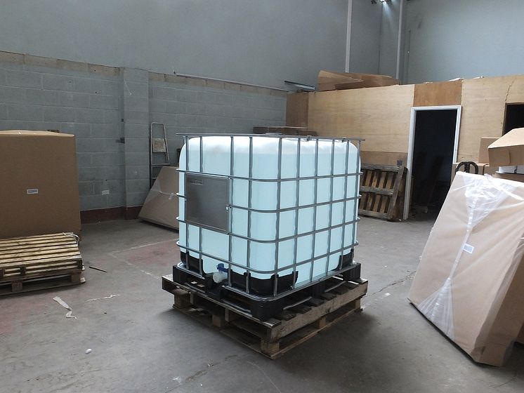 HMRC dismantle fake vodka factory in Liverpool - IBC container