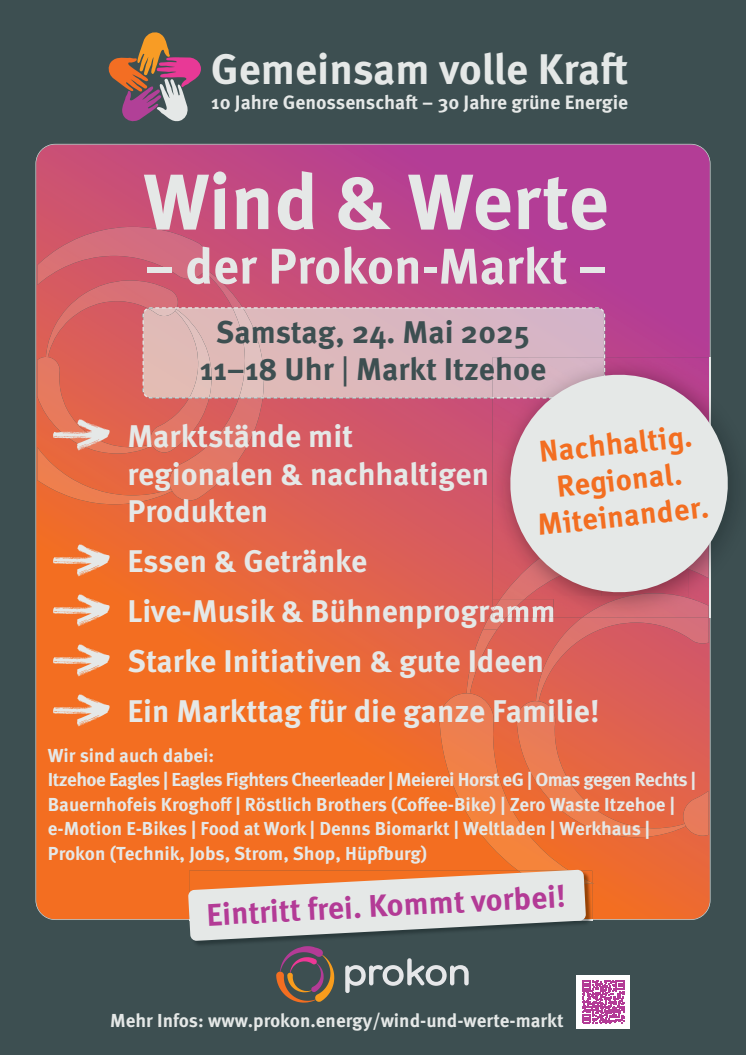 Plakat_Wind & Werte Prokon-Markt 2025