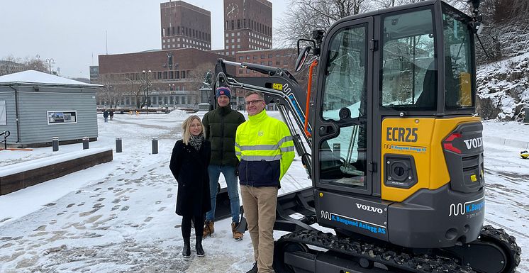 Volvo ECR25 Electric - första eldrivna minigrävaren till Norge