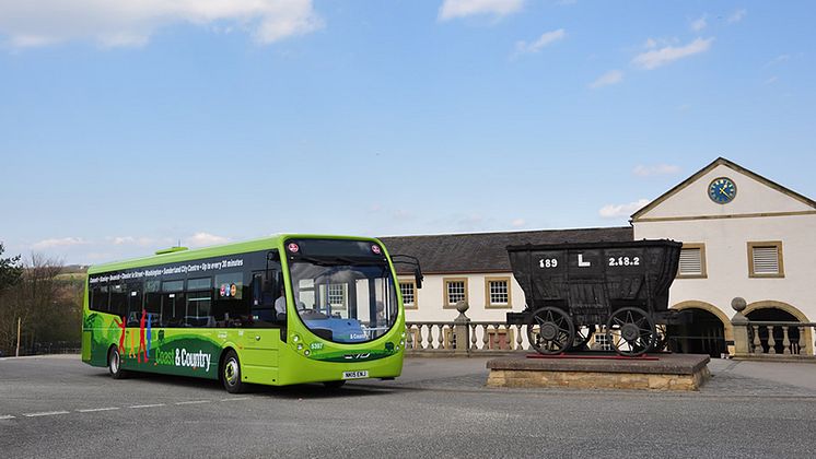 Go North East bus at Beamish Museum