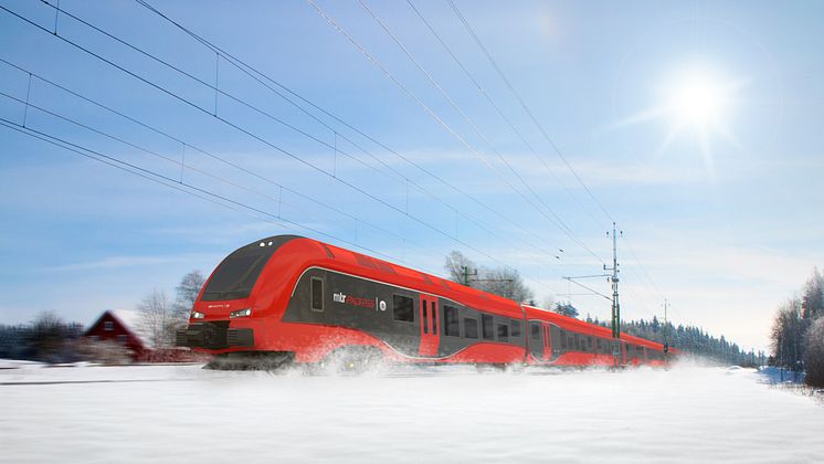MTR Express i vinterlandskap