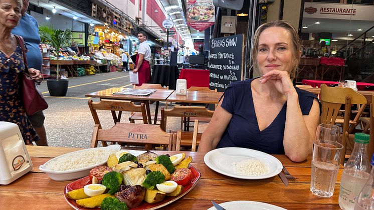 Klippfiskmåltid på restaurant i Rio