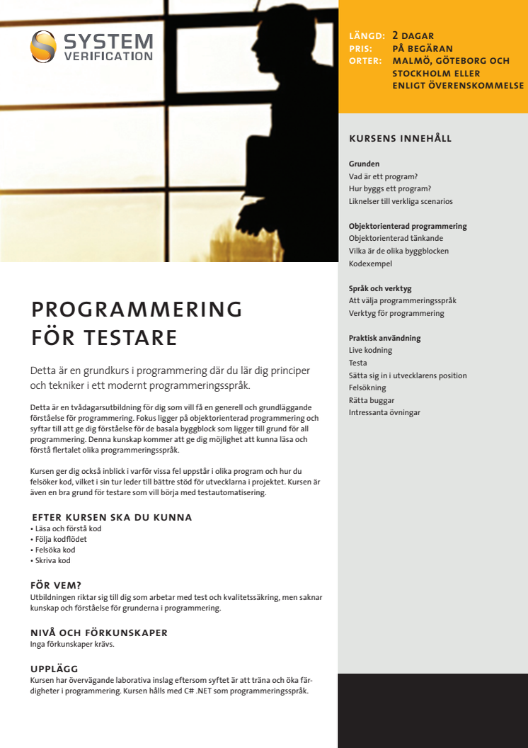 Programmering för testare