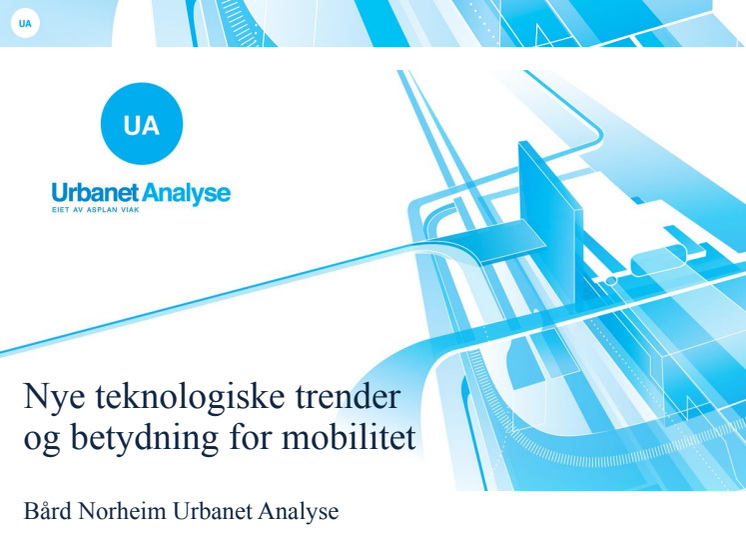 Urbanet Analyse: Nye teknologiske trender og betydningen for mobilitet