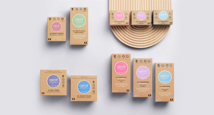 GingerOrganic product range