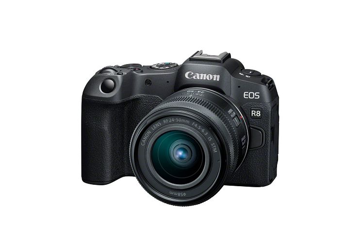 Canon EOS R8_FrontSlantLeft_RF24-50mm