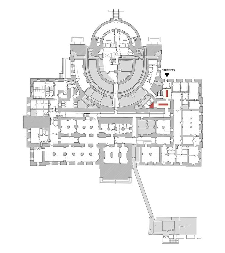 Uppsala universitetshus, plan undertak. Foto: Anders Fredriksén.