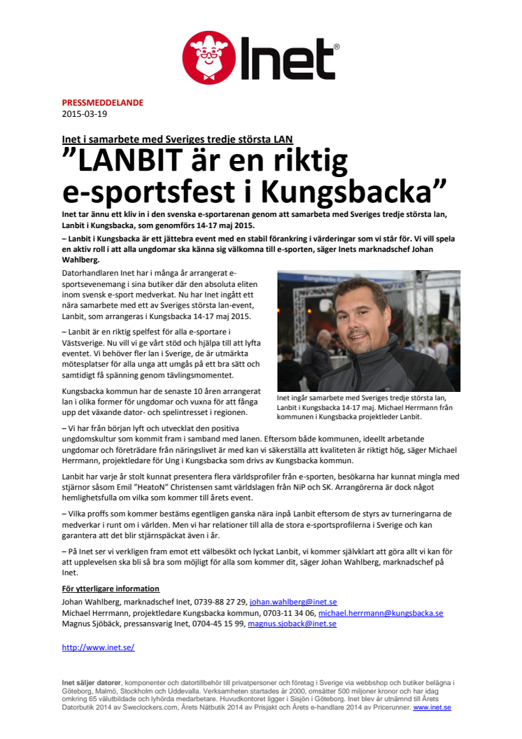 ”LANBIT är en riktig  e-sportsfest i Kungsbacka”