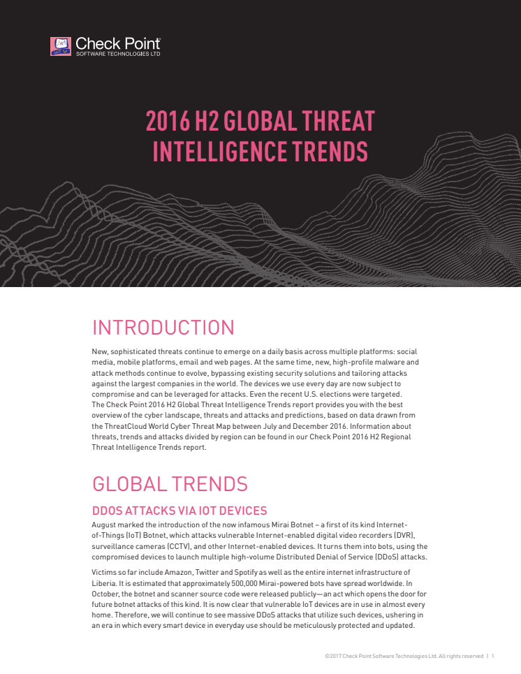 2016 H2 Global Threat Intelligence Trends 