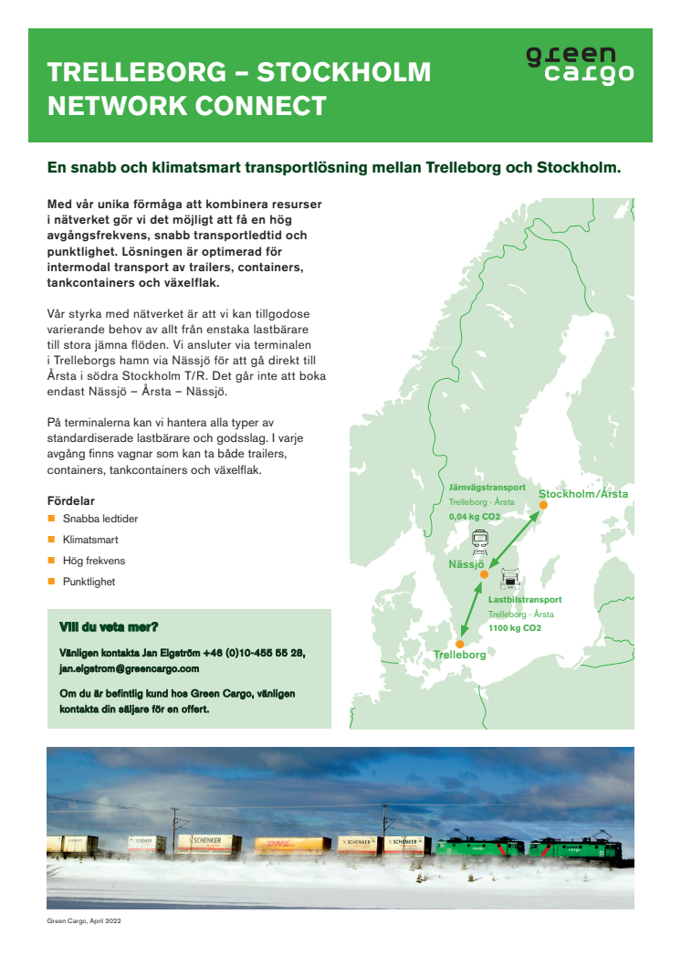 Direktlinje Trelleborg - Stockholm