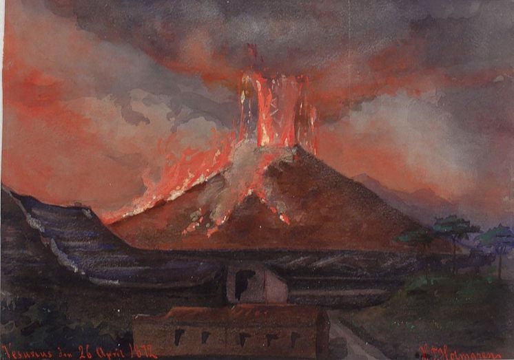Vesuvius den 26 april 1872, Herman Holmgren 