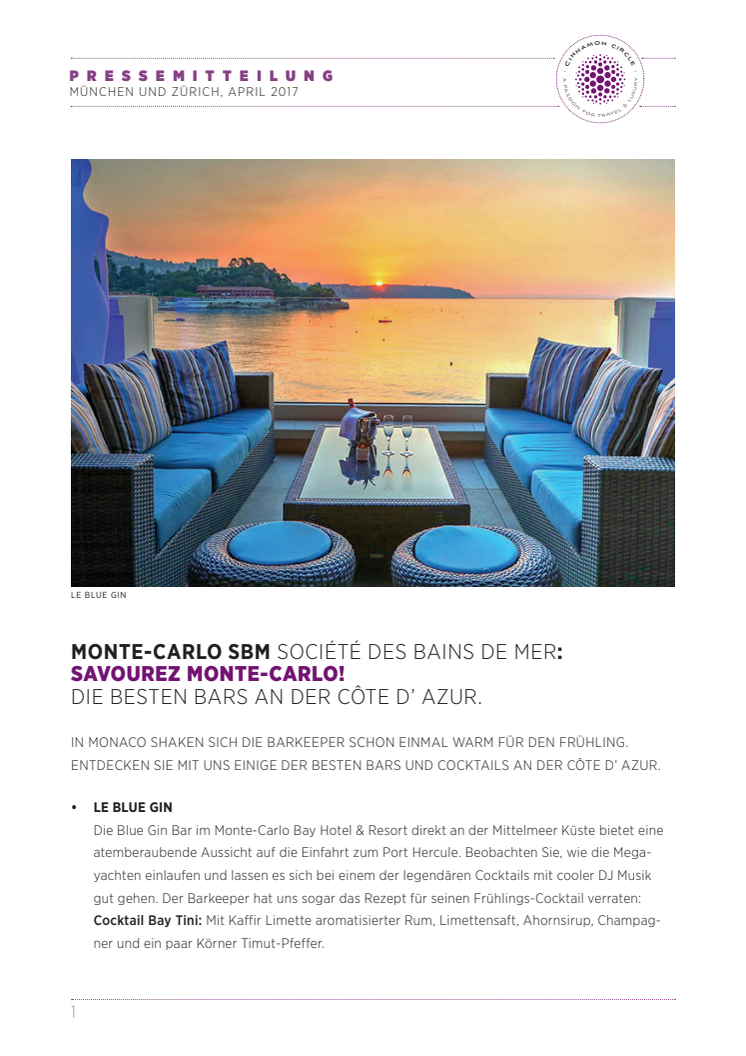 SAVOUREZ MONTE-CARLO! DIE BESTEN BARS AN DER CÔTE D’ AZUR.