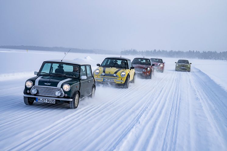 Neste generasjon elektriske MINI testes på nordisk is og snø