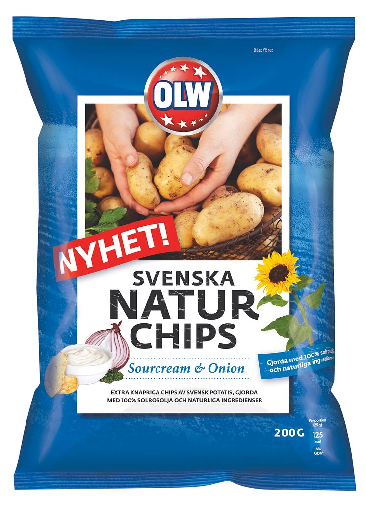 Svenska Naturchips Sourcream & Onion