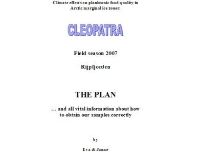 Forsiden på The Plan i CLEOPATRA prosjektet..svg