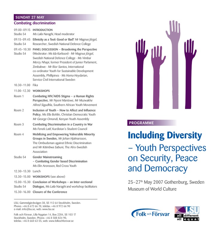 Programmet till Including Diversity