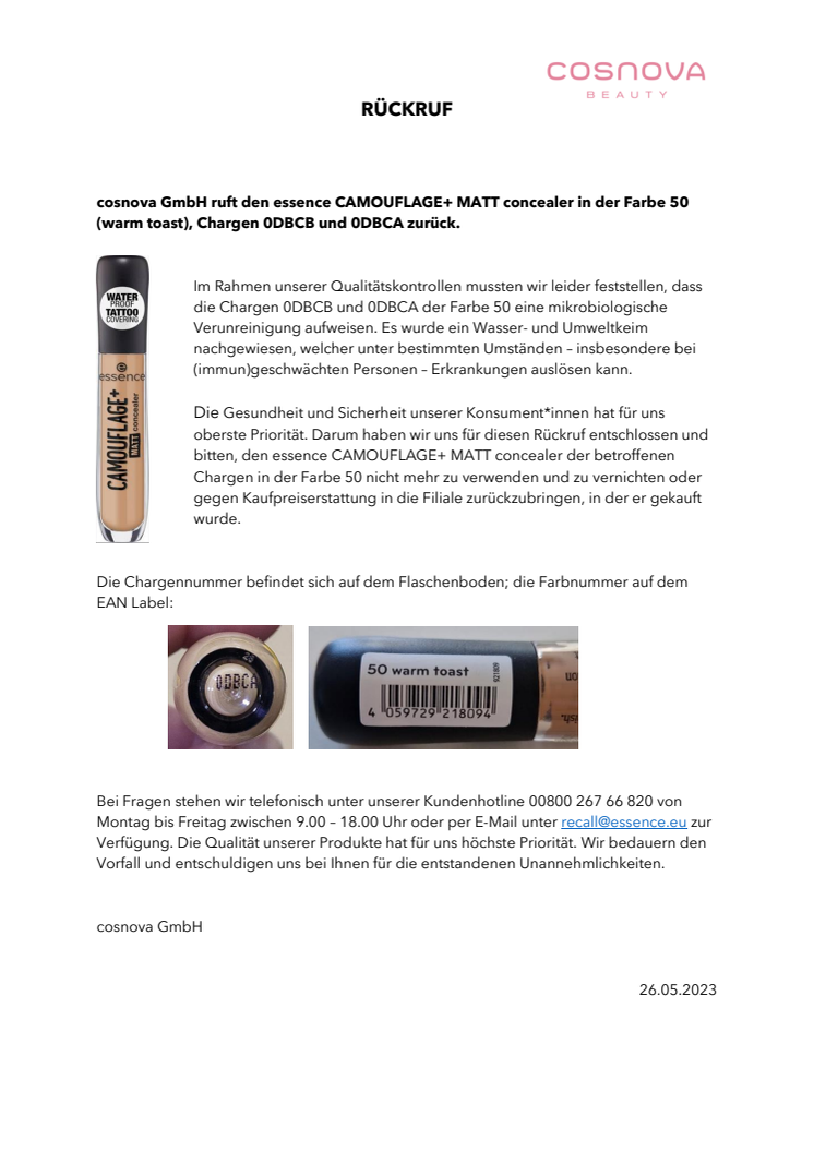 Produktrückruf_essence CAMOUFLAGE + MATT concealer in der Farbe 50.pdf